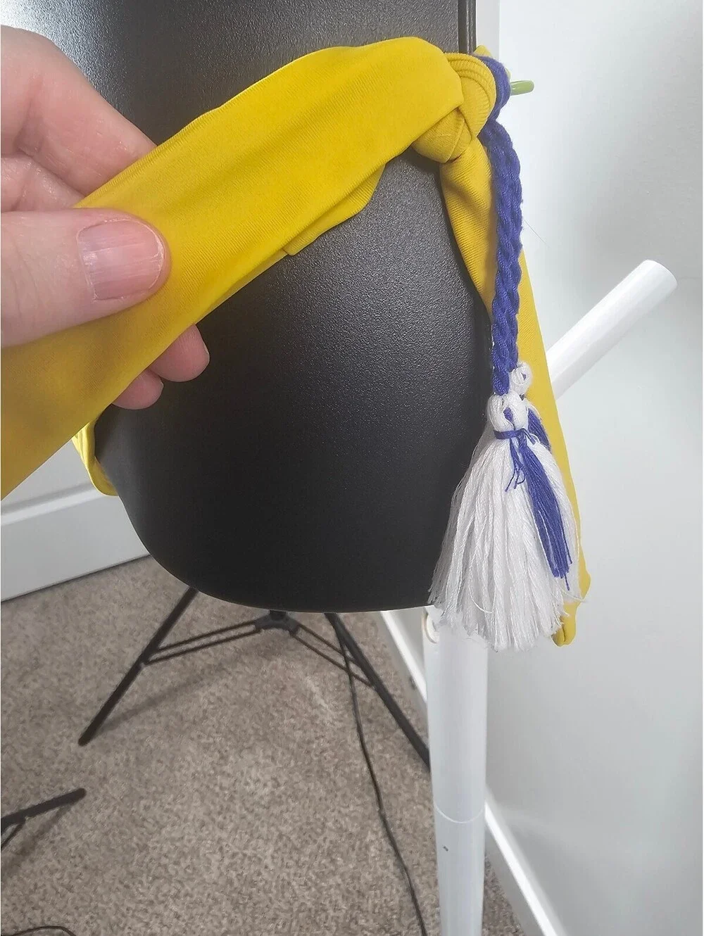Hapari Yellow High-Waisted Bikini Bottoms with Tassel Ties